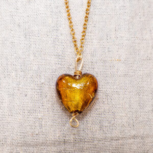 Għażiża Amber Heart Necklace
